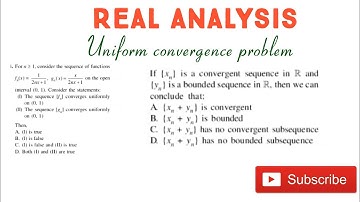 Uniform Covergence || M_n test || Real Analysis || CSIR NET solution II Convergent sequence