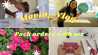 Moving Vlog! Packing shop orders with me + Cove security system | Vlog #9