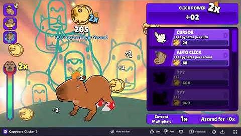 I am a human Auto Clicker in Capybara clicker 2