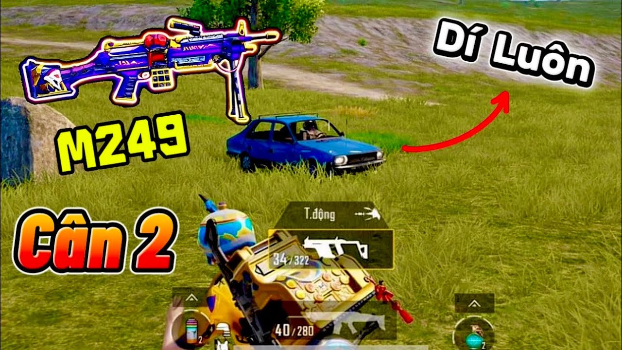 Cầm Súng M249 Càn Quét Khu Quân Sự | PUBG Mobile 