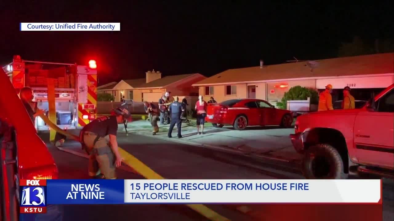 15 people safely escape overnight house fire in Taylorsville YouTube