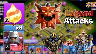 Legend League Attacks With This Unstoppable Strategy | TH17 vs TH18 | Fireball + Throwers | COC #5