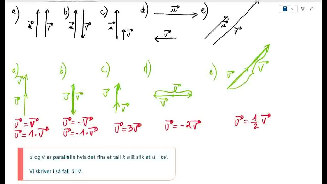 Matematikk R1   6C Parallelle vektorer