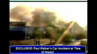 EXCLUSIVE: Paul Walker 's Car Accident at Time of Impact Caught in surveillance camera