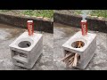 Making cement stoves with foam barrels  cement ideas at home