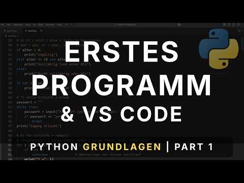 Erstes Programm & VS Code | Python Grundlagen Part 1