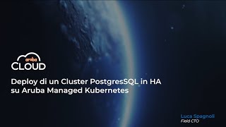 Deploy di un cluster PostgreSQL HA su Aruba Managed Kubernetes