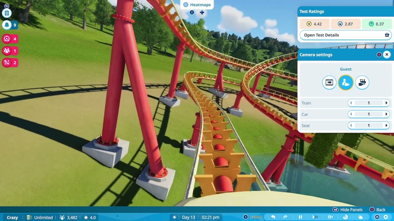 Tropical beach adventure coaster onride POV (planet Coaster 2)