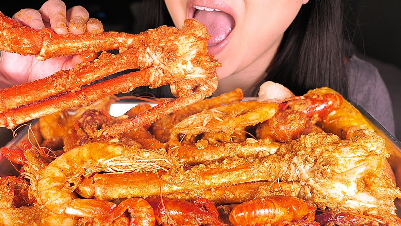 ASMR Spicy Seafood Boil *TALKING* FAIL (Crab, Shrimp Crawfish) ASMR Eating  Show | ASMR Phan