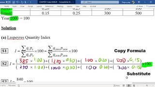 STA104 (IN9) Laspeyeres &Paasche Quantity Index Number Exp5.9