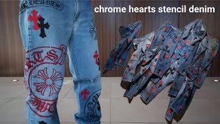 [closet check] unboxing CHROME HEARTS stencil denim (levis jeans)