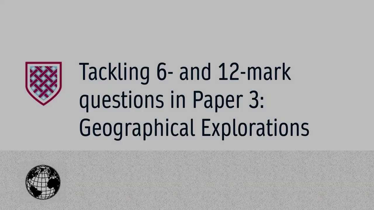 TACKLING PAPER 3 - Geographical Exploration #ocr #gcsegeography