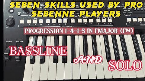 Seben SOLO & BASSLINE used by pro players to Play any song progression (1415) in key Fmajor