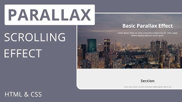 How to Make Basic Parallax Scrolling Website Using HTML & CSS | Step By Step Tutorial For Beginners