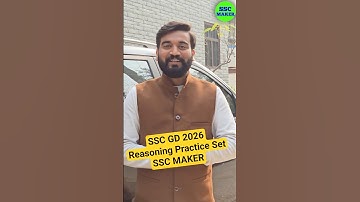 SSC GD 2026 | SSC GD Reasoning Classes 2026 | SSC MAKER
