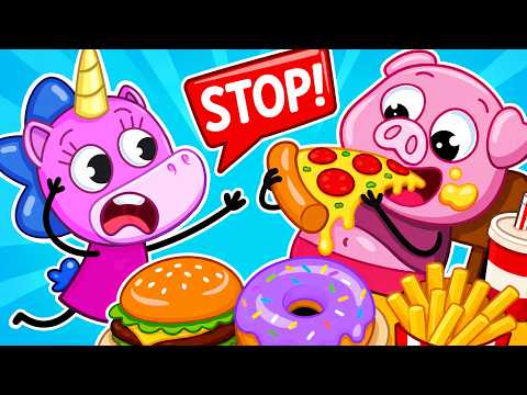 Don’t Overeat! 😱🍕 Bubble Tummy Trouble | Healthy Eating Habits for Kids | Teeny Mimi🦄