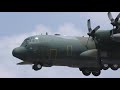 黒煙ﾓｸﾓｸ着陸態勢のC-130H