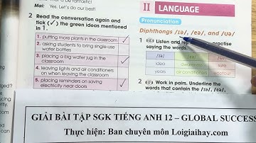 II. Language - Unit 3. Green living - Tiếng Anh 12 Global Success