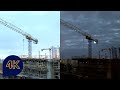 Construction Ambience - From Light to Dark (Sunset) - 4K Video