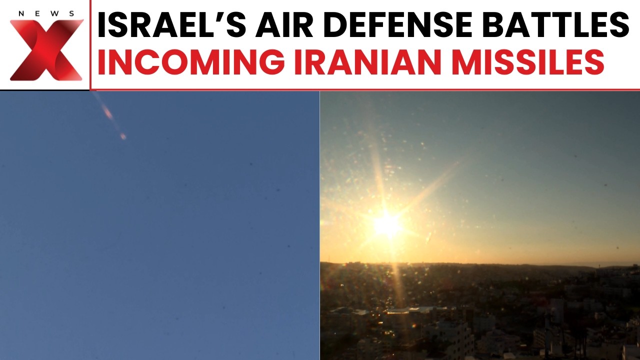 Dramatic Interceptions Seen Over Jerusalem Amid Iran Missile Attack | Latest News | NewsX