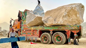 AMAZING MANUFACTURING Process Of Truck Loading Stone The Factory | Marble Production
