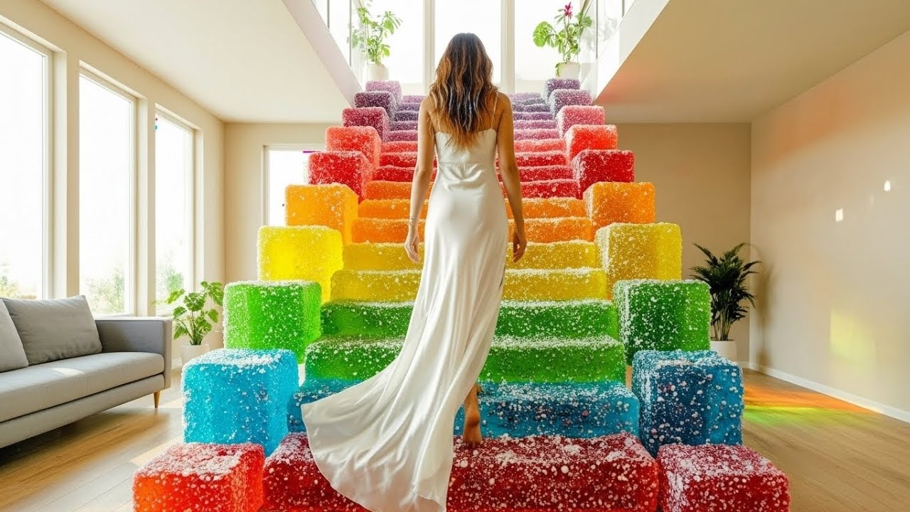 Which stairs would you take? Oddly Satisfying AI ASMR