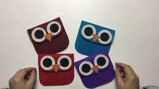 How to sew Felt Owl Wallet? #felt #owl #wallet