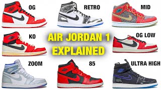 different types of jordans