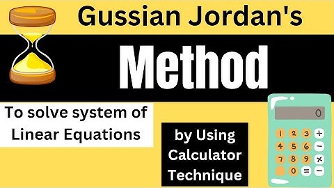Gauss Jordan method| Numerical Method to solve the linear system of equation