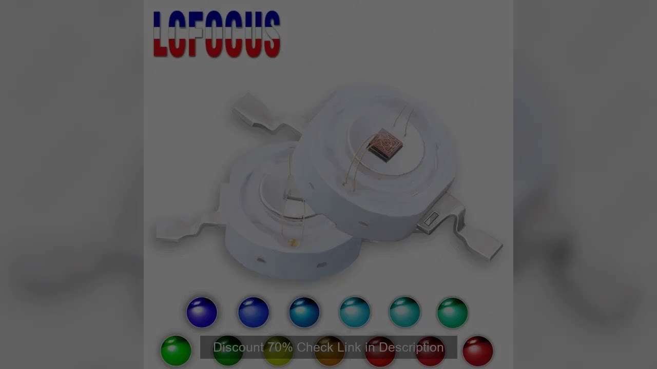 Colorful 1W 3W 5W LED Chip Red Green Blue Yellow Amber Orange 440nm 470nm 480nm 500nm 540nm 570nm 66