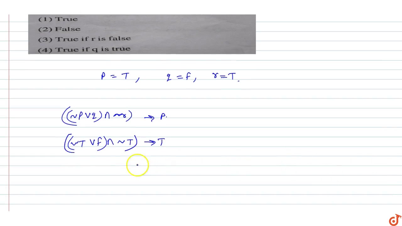 If P Q R Are Simple Statement With Truth Values T F T Respectively Then The Truth Value O Youtube If P Q R Are Simple Statement With Truth Values T F T Respectively Then The Truth Value O Youtube