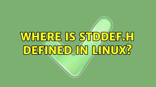 Where is stddef.h defined in Linux?