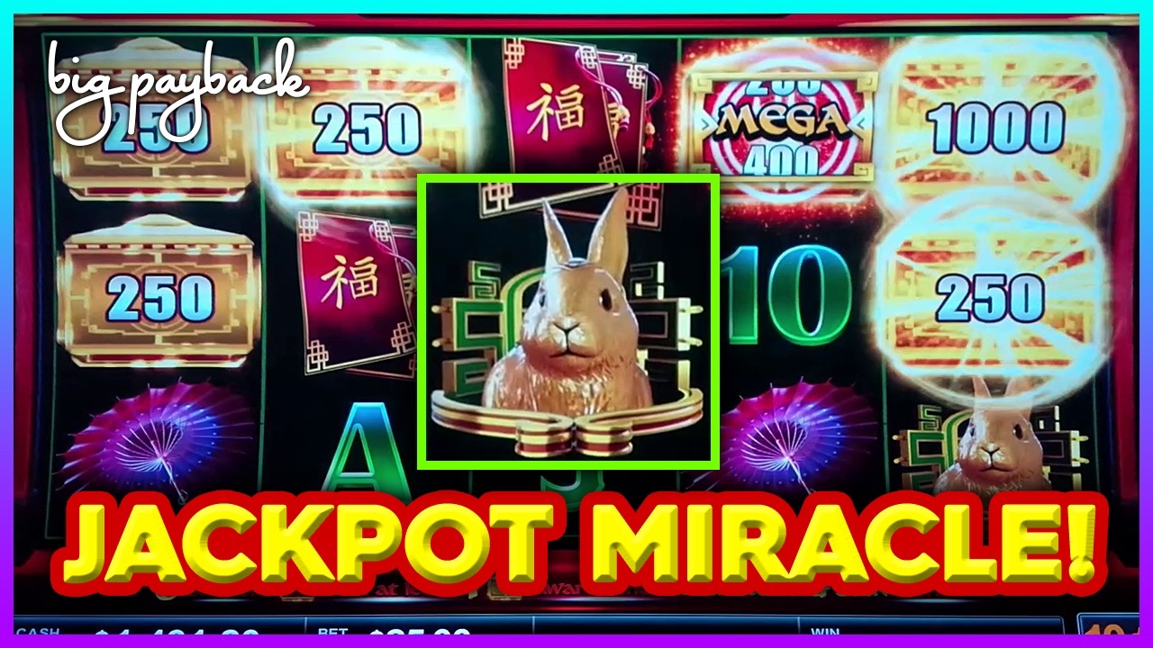 JACKPOT MIRACLE on Zodiac Lantern Rabbit Slots - HANDPAY! - YouTube