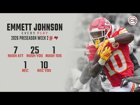 Emmett Johnson Preseason Week 2 Highlights vs Buccaneers | Every Play