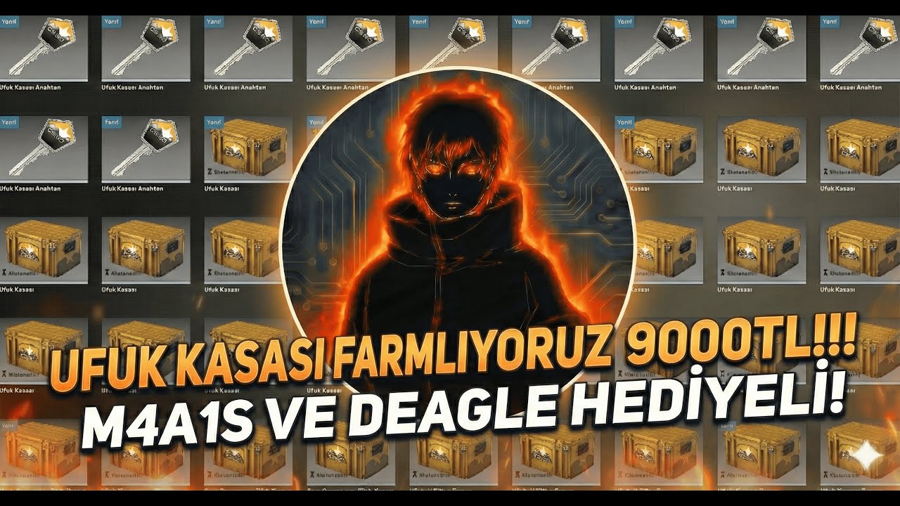 UFUK KASASI FARMLIYORUZ 9000TL!!! BATTIK MI? DEAGLE VE M4A1S HEDİYELİ!!