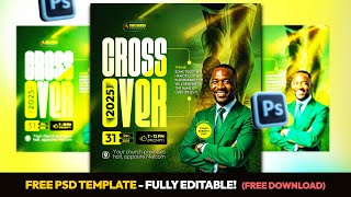 FREE PSD Crossover Church flyer | WORD: Commit your ways to the LORD!