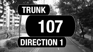 SBS Transit Trunk 107 (Direction 1) (BFTP 2022) | Bus Service Route Visual