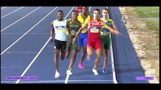 Letsile Tebogo 43.49! 400m split in men 4x400m heat at World relays 2024