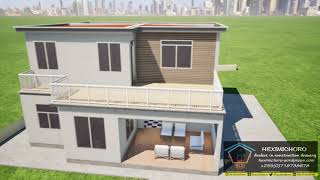 5 bedrooms house, one storey contempohidden roof style residential house  nyumba ya vyumba 5 ghorofa