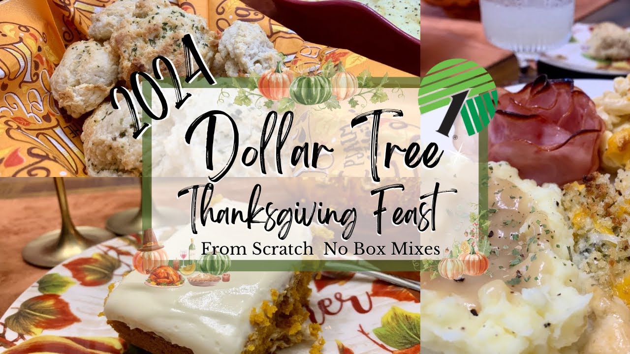🦃*NEW* Dollar Tree Thanksgiving Dinner From Scratch ||No Budget Dollar Tree Thanksgiving Dinner