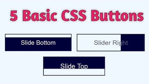 5 Basic CSS Buttons With Hover Effect | Simple CSS Buttons Hindi Tutorial
