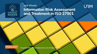 InfoSec Insider Podcast - Information Risk Assessment and Treatment in ISO 27001