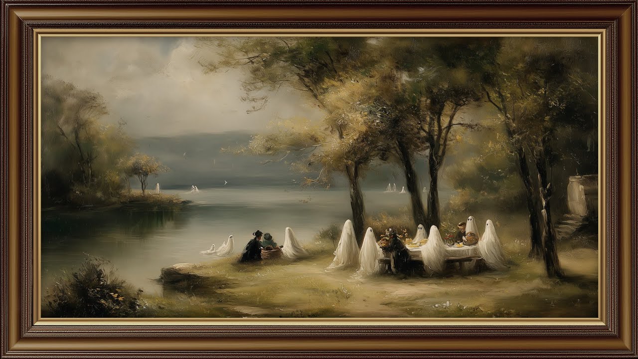 Vintage Landscape Paintings With Ghosts 👻 Framed Halloween TV Art 🎨 12 Images Gallery
