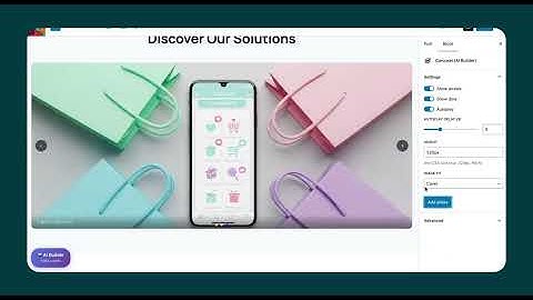Create a carousel in WordPress with AI Builder