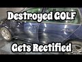 VW golf DESTROYED with BUFFER TRAILS Gets an ENHANCEMENT Detail