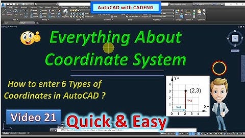 21-How to Enter Coordinates – Learn 6 Methods Quickly | Tips & Tricks, AutoCAD CADENG #AutoCAD
