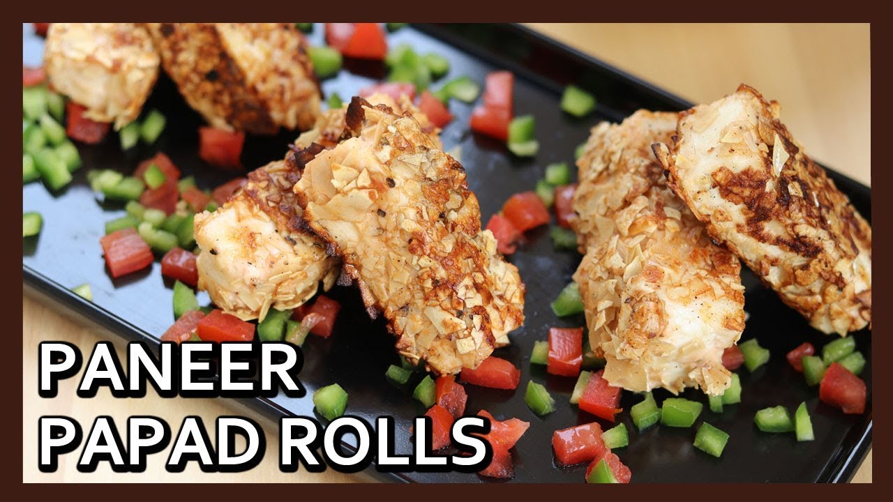 Paneer Papad Rolls Recipe | Paneer Snack | Tea Time Snacks by Healthy Kadai