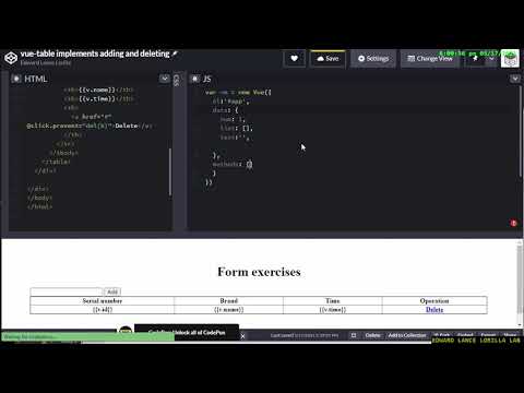 【Vuejs】 table implements