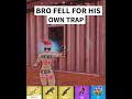 Bruh fell for his own trap😂 #fortniteclips #fortnite