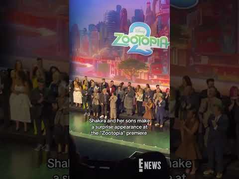 Diva Icon Gazelle Shakira Arrives To The Zootopia Premiere With Her Sons